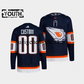 Kinder Edmonton Oilers CUSTOM Eishockey Trikot Adidas 2022-2023 Reverse Retro Marine Authentic
